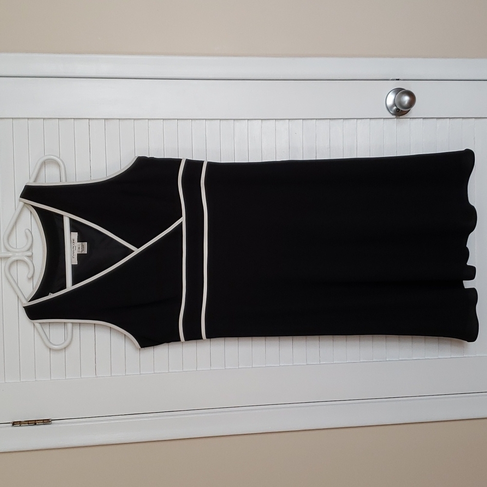 Evan Picone black and white Dress 14 EUC